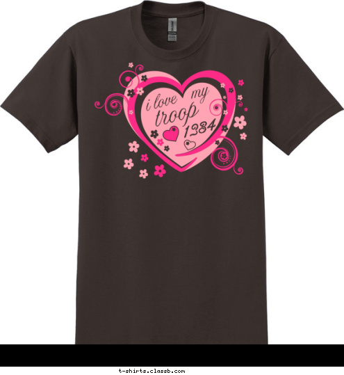 i love    my troop 1234 T-shirt Design SP4640