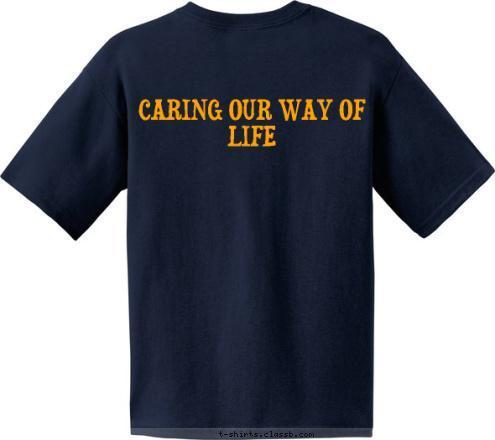 New Text NAME CARING OUR WAY OF LIFE CARING OUR WAY OF LIFE 2014 HIGH SCHOOL PAW PAW KEY CLUB T-shirt Design 