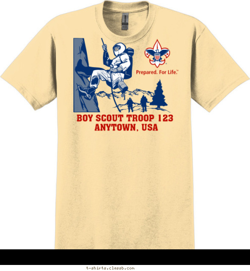 ANYTOWN, USA BOY SCOUT TROOP 123 T-shirt Design 