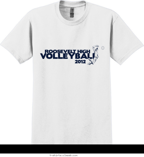 2012 ROOSEVELT HIGH VOLLEYBALL T-shirt Design SP1262