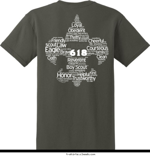 Clarksville, MD TROOP Troop 618 618 T-shirt Design 