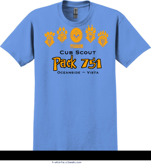 DO YOUR BEST Cub Scout Oceanside ~ Vista Pack  751 T-shirt Design 