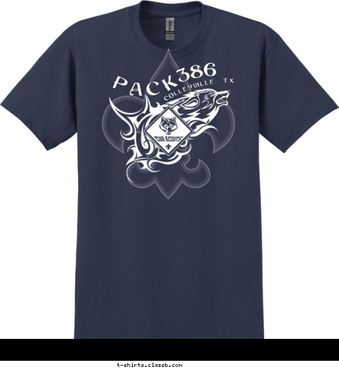 COLLEYVILLE, TX 386 PACK T-shirt Design 