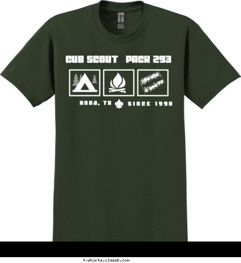Anna, TX PACK 293 SINCE 1990 CUB SCOUT T-shirt Design 