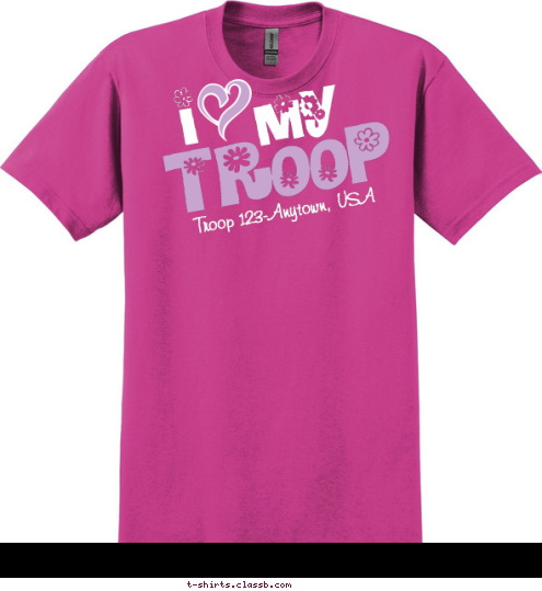 Troop 123-Anytown, USA TROOP my I T-shirt Design 