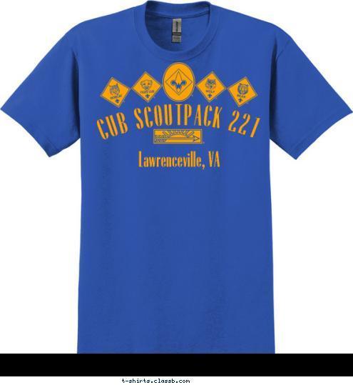 PACK 221 Lawrenceville, VA CUB SCOUT T-shirt Design 