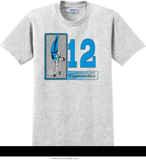 12 ROOSEVELT HIGH Gymnastics T-shirt Design sp1514