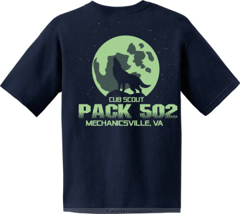 PACK
502 PACK 502 MECHANICSVILLE, VA CUB SCOUT T-shirt Design 