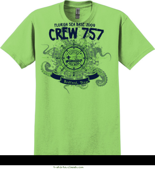 CREW 757 Bedford, Texas T-shirt Design 