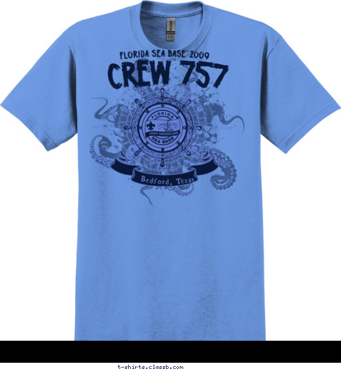 CREW 757 Bedford, Texas T-shirt Design 