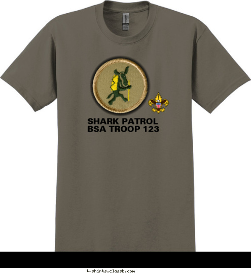 BSA TROOP 123 SHARK PATROL T-shirt Design 