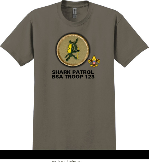 BSA TROOP 123 SHARK PATROL T-shirt Design 