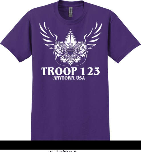 ANYTOWN, USA TROOP 123 T-shirt Design 