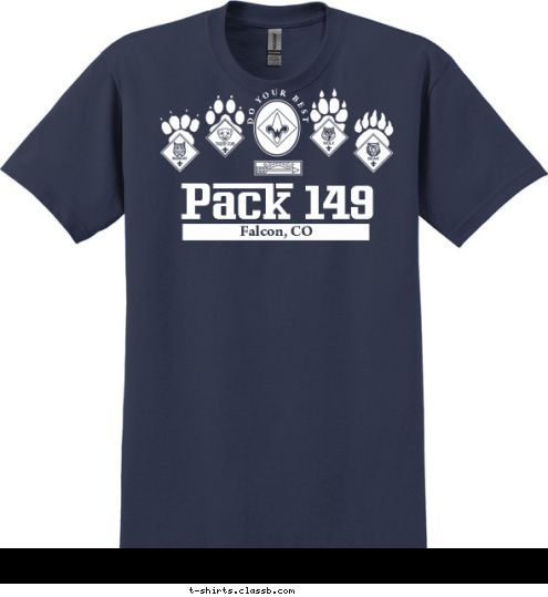 DO YOUR BEST Falcon, CO Pack 149 T-shirt Design 