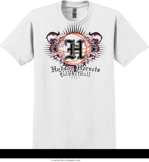 Basketball Hudson Hornets H T-shirt Design 