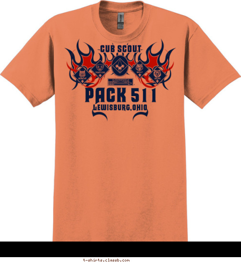 PACK 511 LEWISBURG,OHIO CUB SCOUT T-shirt Design 