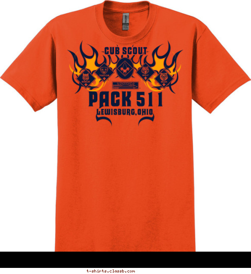 PACK 511 LEWISBURG,OHIO CUB SCOUT T-shirt Design