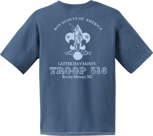 TROOP 516 TROOP 516 Rocky Mount, NC LATTER-DAY SAINTS BOY SCOUTS OF AMERICA T-shirt Design 