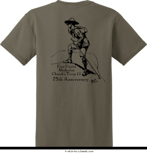 First United
Methodist
Church's Troop 11 75th Anniversary ENID, OKLAHOMA TROOP 11 T-shirt Design 