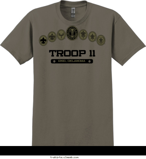 First United
Methodist
Church's Troop 11 75th Anniversary ENID, OKLAHOMA TROOP 11 T-shirt Design 