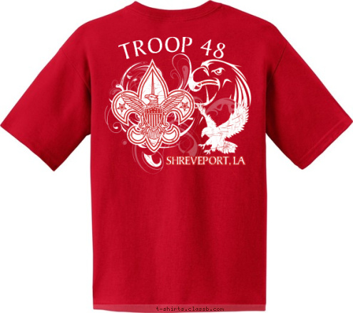 TROOP 48 SHREVEPORT, LA  TROOP 48 SHREVEPORT, LA  T-shirt Design 