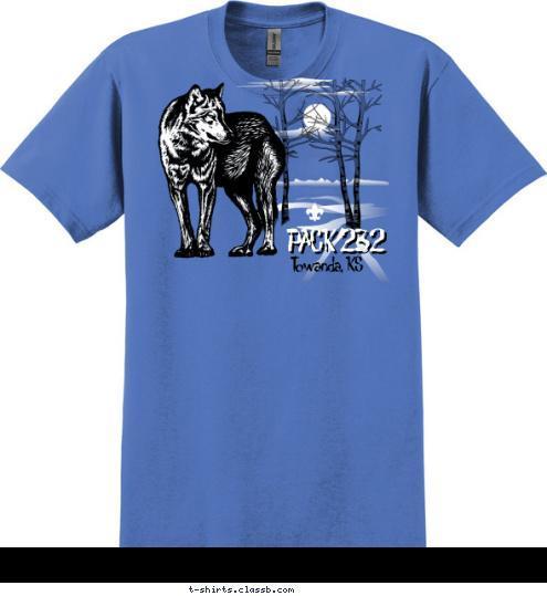 take nothing but pictures
leave nothing but footprints Towanda, KS PACK 232 T-shirt Design 