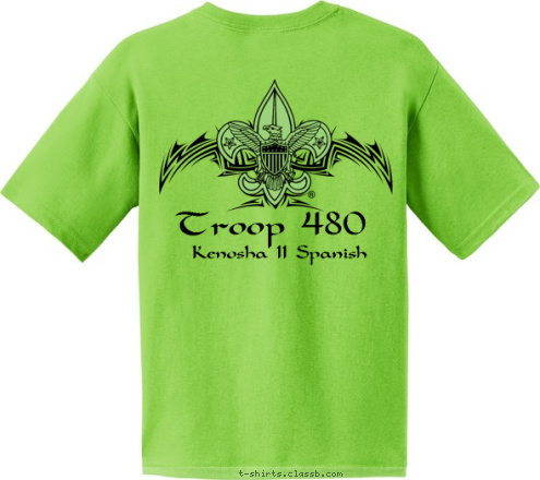 Troop 480 Troop 480 Kenosha II Spanish  T-shirt Design 