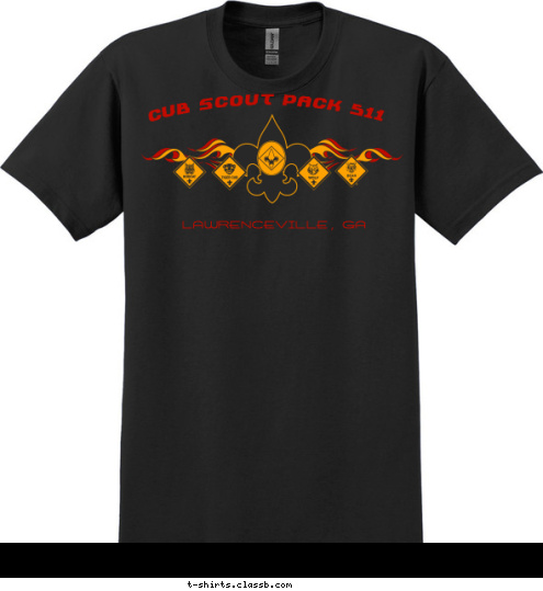 LAWRENCEVILLE, GA Cub Scout Pack 511 T-shirt Design 