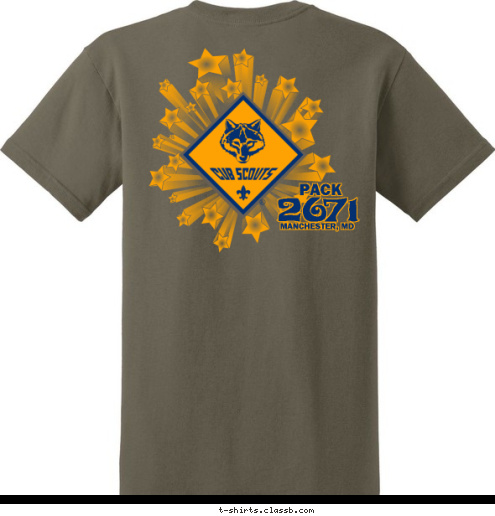 MANCHESTER, MD 2671 MANCHESTER, MD PACK PACK 2671 MANCHESTER, MD T-shirt Design 