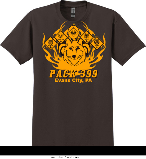 Evans City, PA PACK 399
 T-shirt Design 