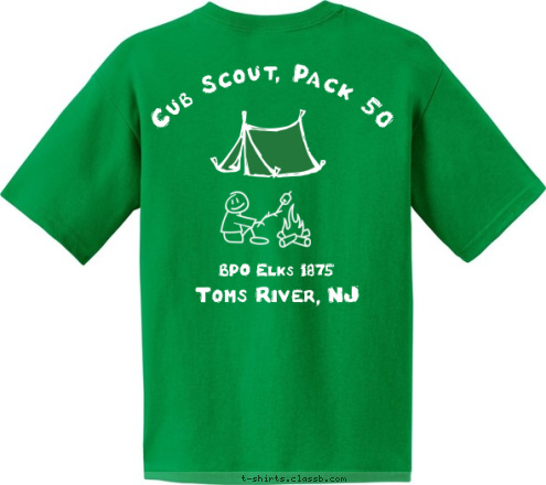 BPO Elks 1875 Cub Scout, Pack 50 Toms River, NJ PACK 
50 Anytown, USA Cub Scout T-shirt Design 