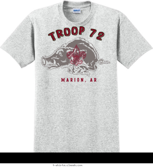 East Hampton CT BSA Troop 57 TROOP 72 Marion, AR T-shirt Design 