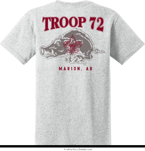 TROOP 72 1961 EST. TROOP 72 Marion, AR TROOP 72 Marion, AR T-shirt Design 