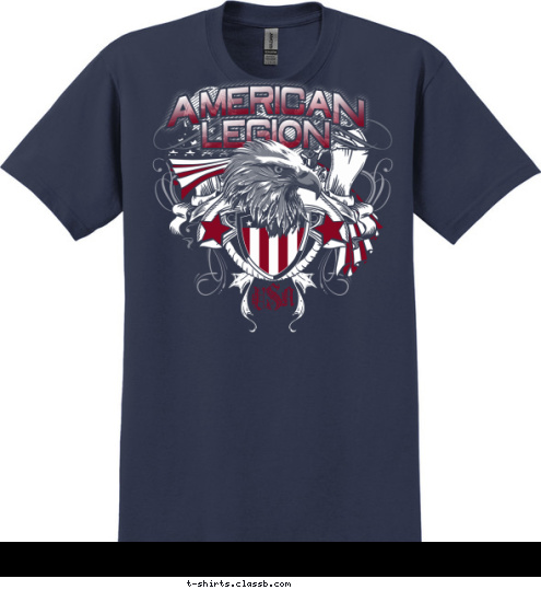 ANYTOWN, USA 1234 AMERICAN LEGION
 POST 1234
 USA T-shirt Design 