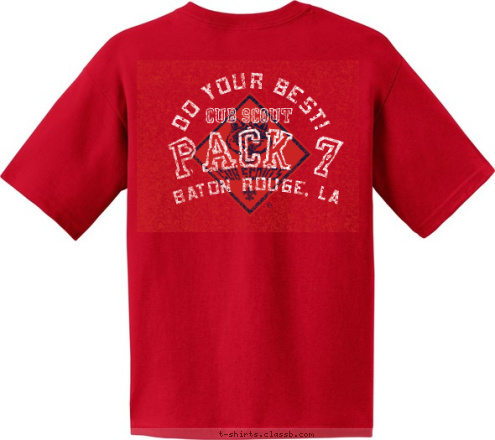 ST. ALOYSIUS PACK 7 Pack 7 BATON ROUGE, LA CUB SCOUT DO YOUR BEST! T-shirt Design 