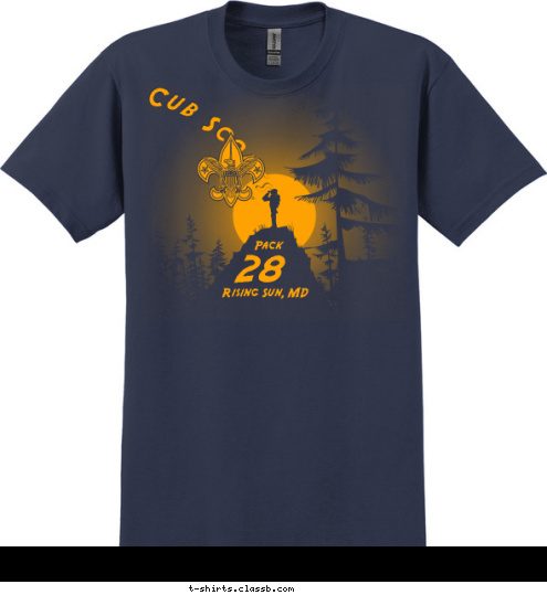 Rising Sun, MD 28
 Pack Cub Scouts T-shirt Design 