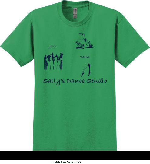 Girls Rock Ballet Jazz Tap  Sally's Dance Studio T-shirt Design Dance Studio