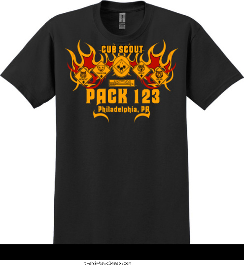 Philadelphia, PA PACK 123 CUB SCOUT T-shirt Design 