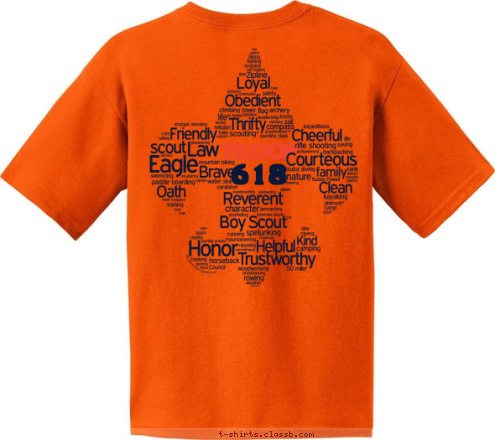 Clarksville, MD TROOP Troop 618 618 T-shirt Design 