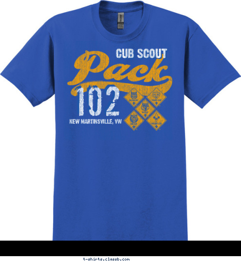 102 NEW MARTINSVILLE, VW CUB SCOUT T-shirt Design 