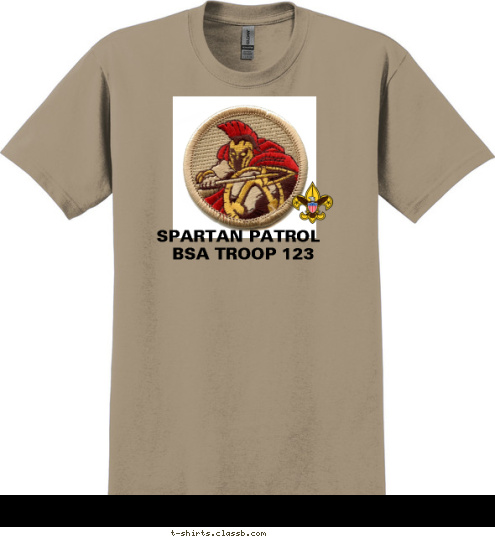 BSA TROOP 123 SPARTAN PATROL T-shirt Design 