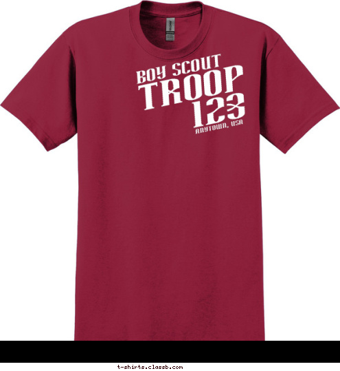 123 TROOP ANYTOWN, USA BOY SCOUT T-shirt Design 