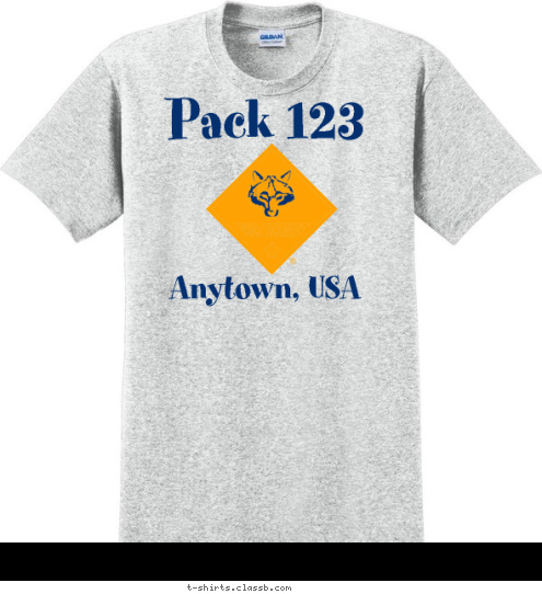 Pack 123 Anytown, USA T-shirt Design 