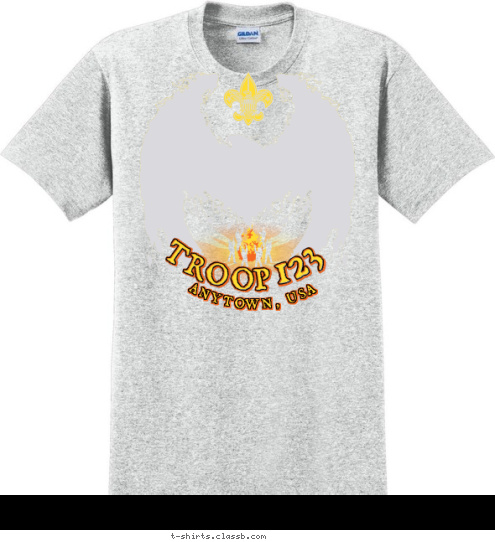 ANYTOWN, USA 123 TROOP T-shirt Design 