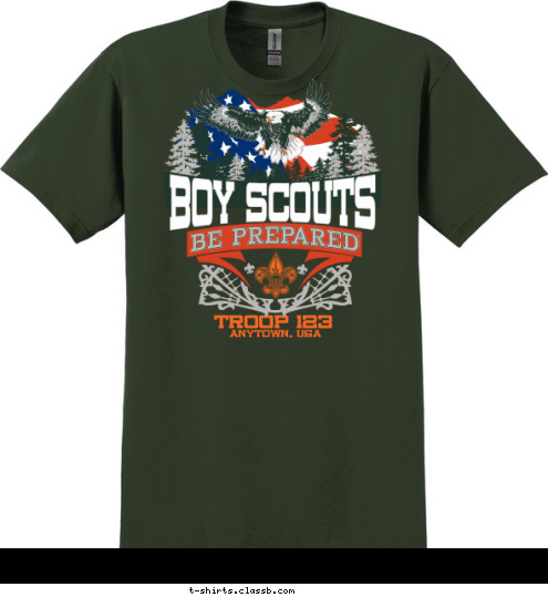 BOY SCOUTS ANYTOWN, USA TROOP 123 T-shirt Design 