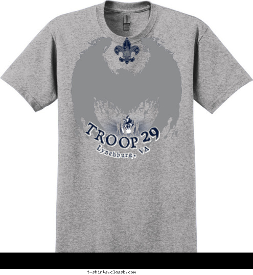 Lynchburg, VA 29 TROOP T-shirt Design 