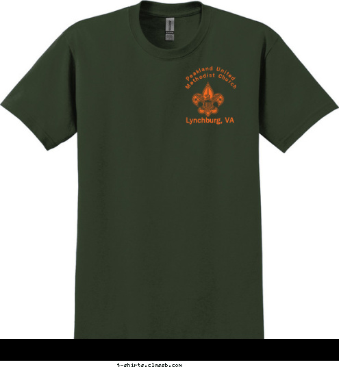 Lynchburg, VA Methodist Church Peakland United   BOY SCOUTS Lynchburg, VA TROOP 29 T-shirt Design 