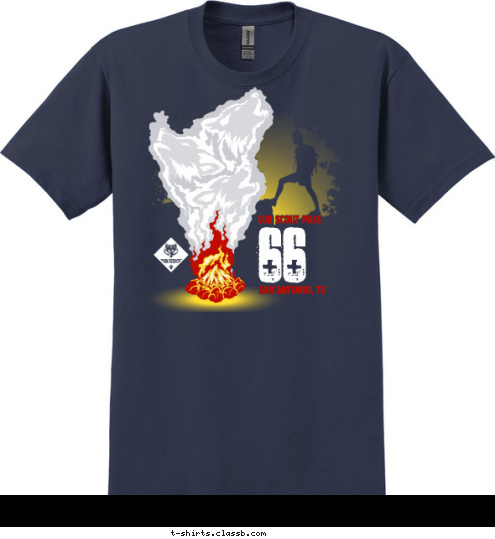 SAN ANTONIO, TX CUB SCOUT PACK 66 T-shirt Design 