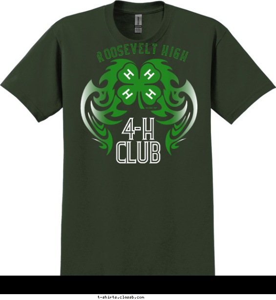 Tribal 4-H Clover T-shirt Design