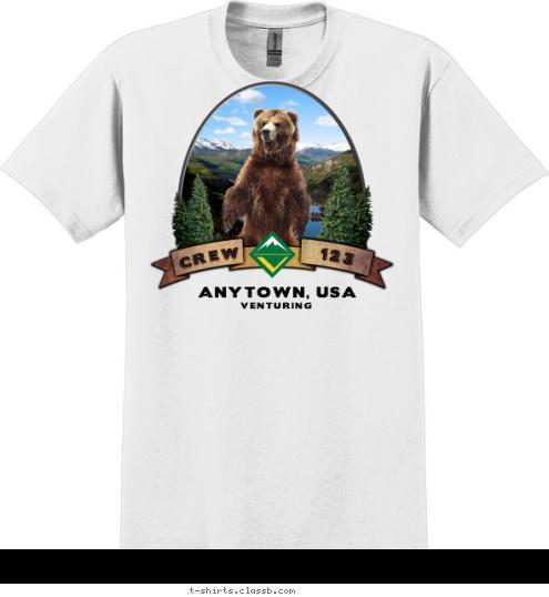 123 CREW ANYTOWN, USA VENTURING T-shirt Design SP3325